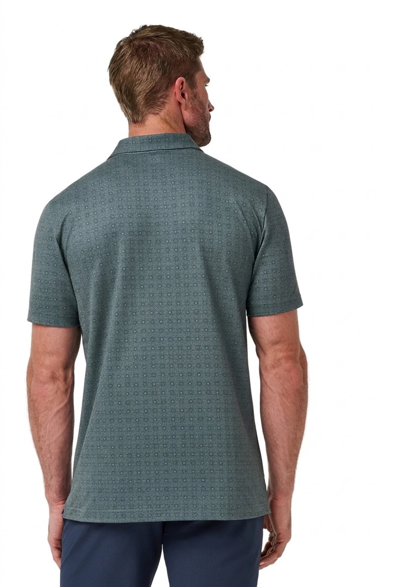 Travis Mathew Featherweight Trophy Ready men's polo, balsam green