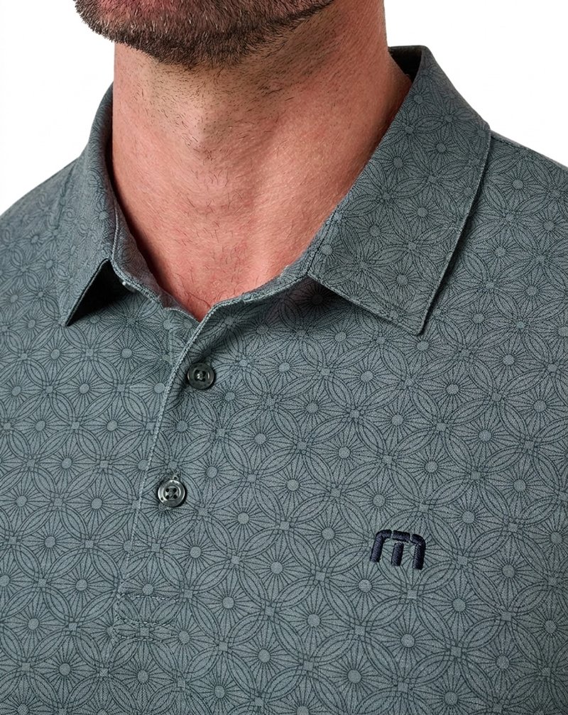 Travis Mathew Featherweight Trophy Ready men's polo, balsam green