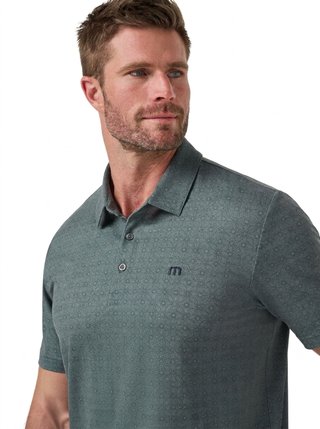 Travis Mathew Featherweight Trophy Ready men's polo, balsam green