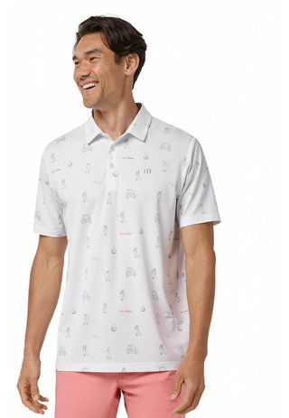 Travis Mathew On A Mission mens polo, white
