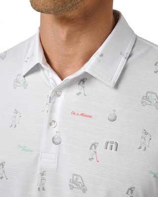 Travis Mathew On A Mission mens polo, white