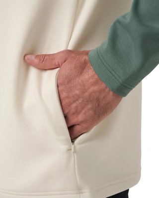 Travis Mathew Fibercloud Color Block Quarter Zip, balsam green