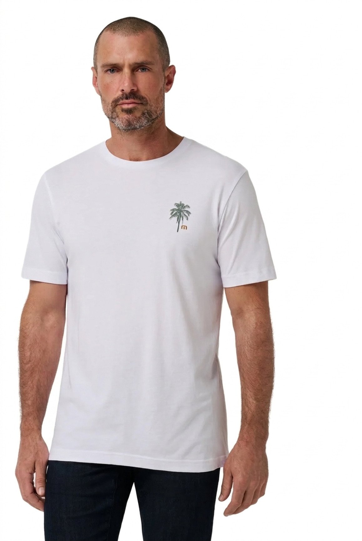 Travis Mathew Horizon Hideaway men's T-shirt, white