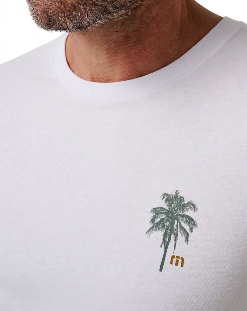 Travis Mathew Horizon Hideaway men's T-shirt, white