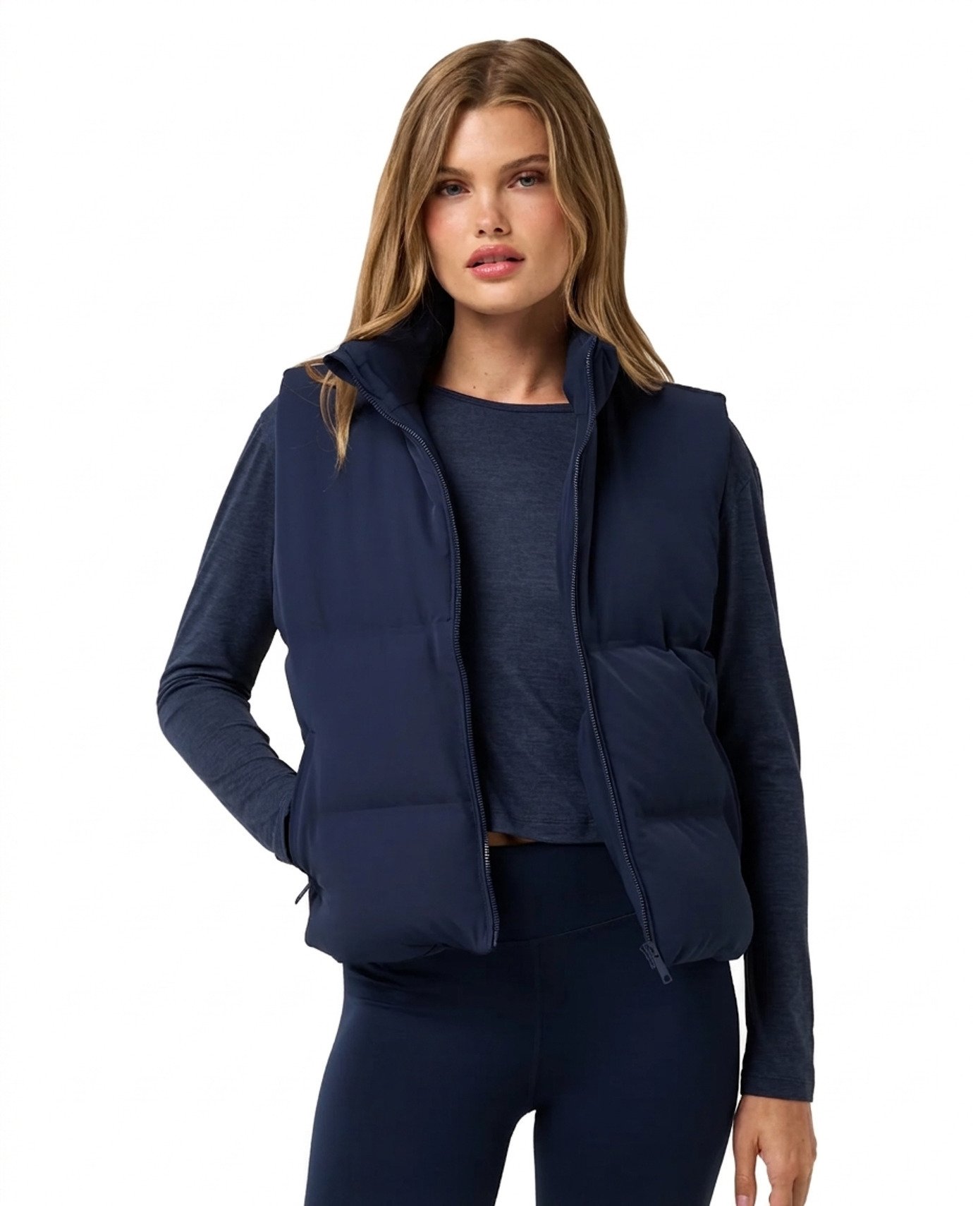 Travis Mathew Moontide Bonded 2.0 ladies vest, navy blazer