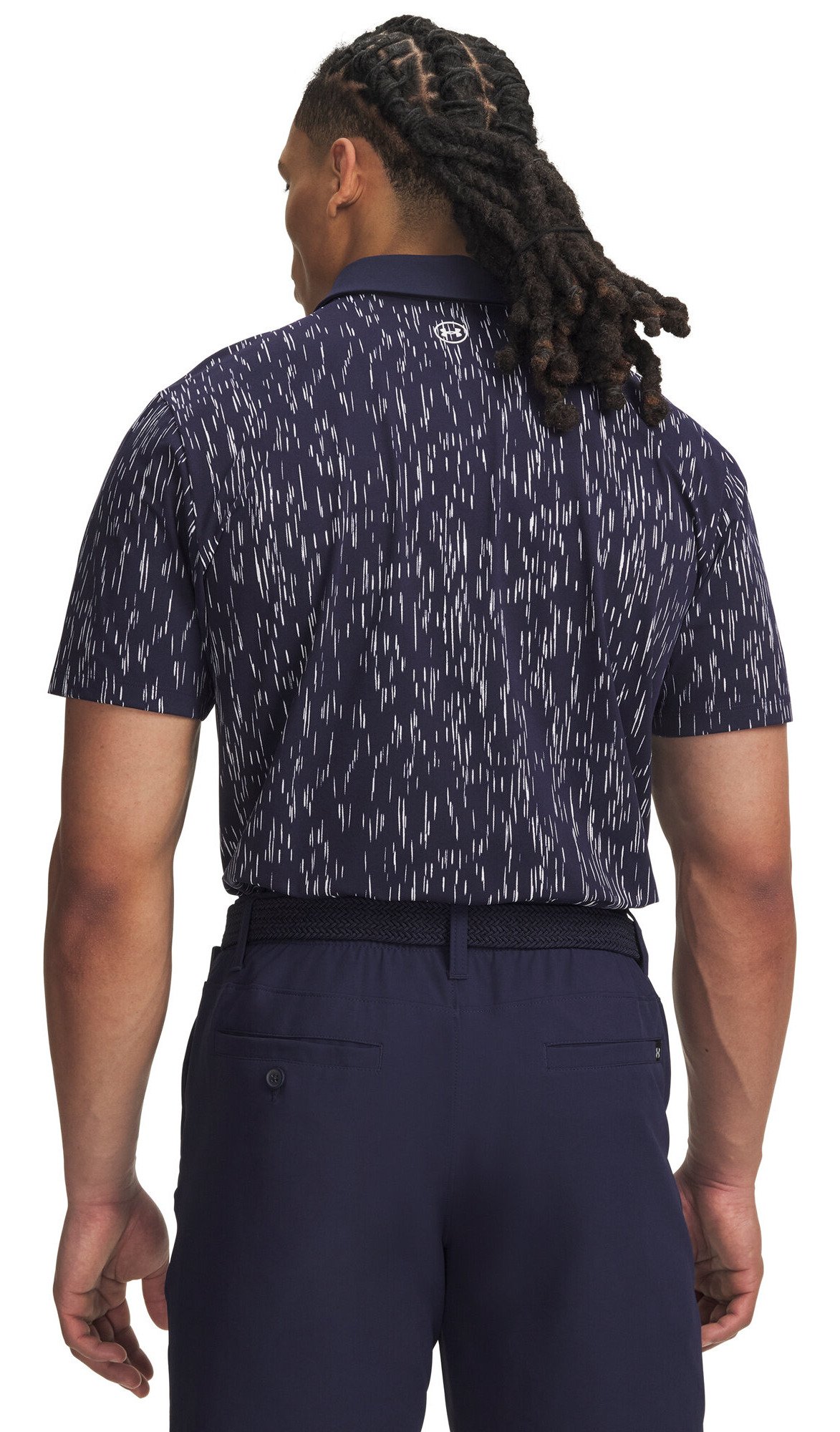 Under Armour ArmourDry Printed men's polo, midnight navy/white