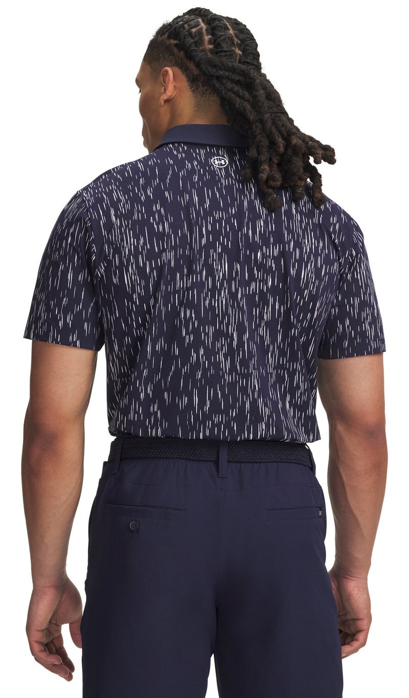 Under Armour ArmourDry Printed men's polo, midnight navy/white