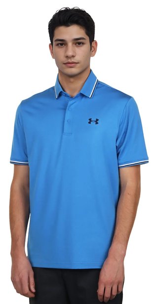 Under Armour Playoff 3.0 Rib men's polo, blue atlantis