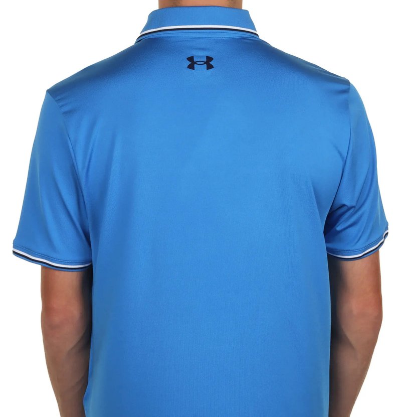 Under Armour Playoff 3.0 Rib men's polo, blue atlantis