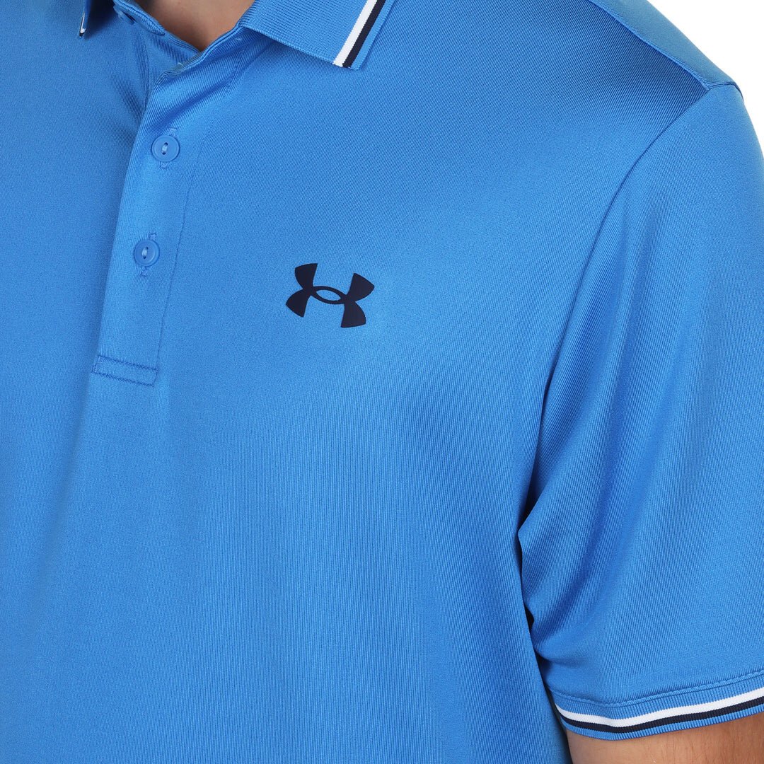 Under Armour Playoff 3.0 Rib men's polo, blue atlantis