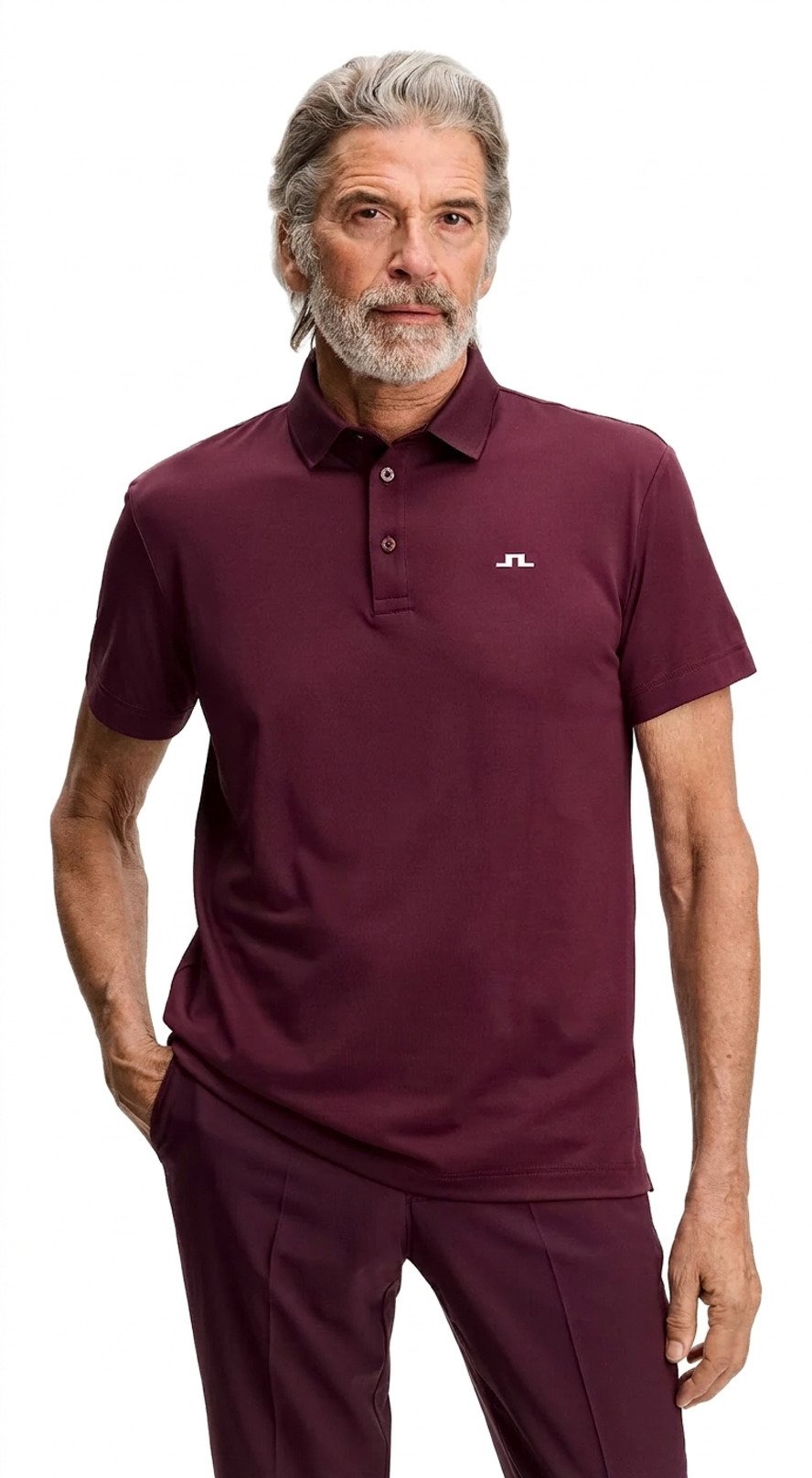 J.Lindeberg Bridge mens polo, winetasting