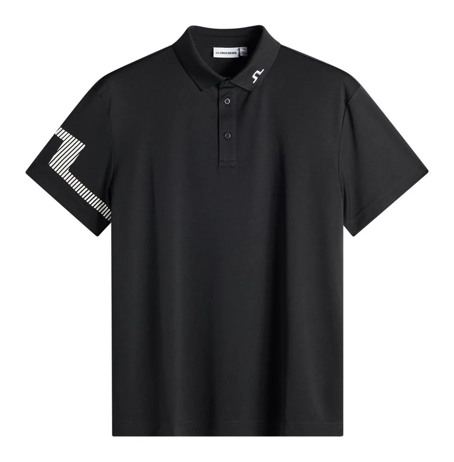 J.Lindeberg Heath mens polo, black