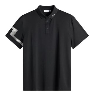 J.Lindeberg Heath mens polo, black