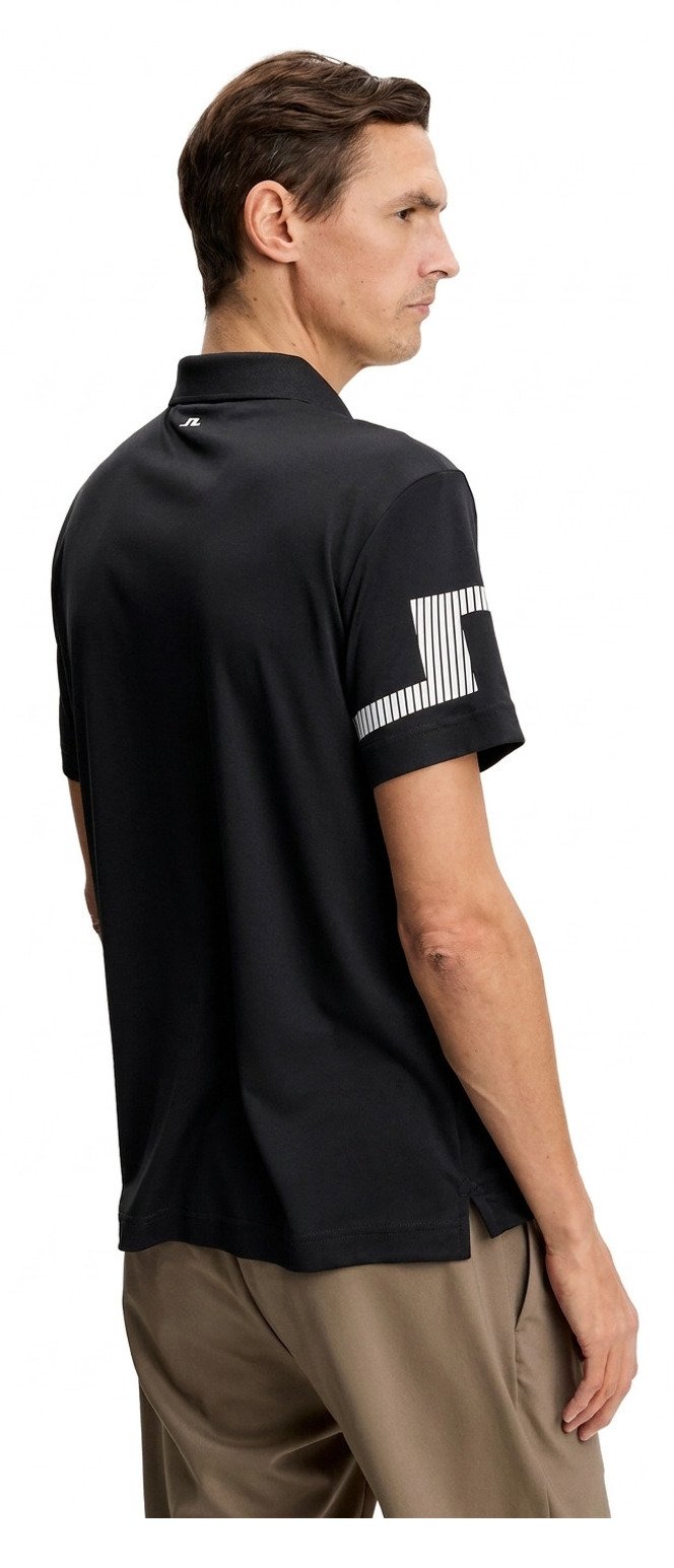 J.Lindeberg Heath mens polo, black