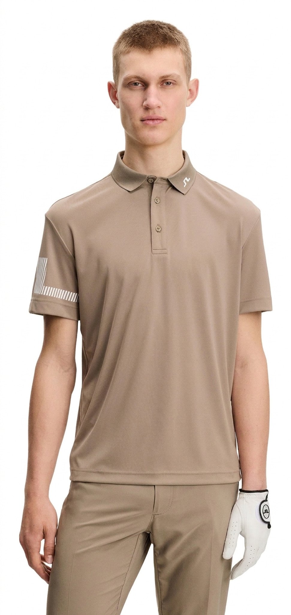 J.Lindeberg Heath mens polo, brindle