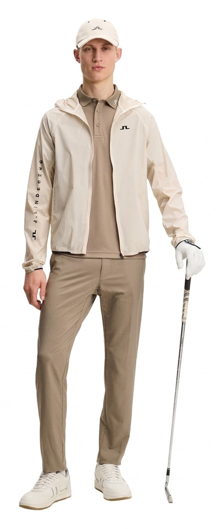 J.Lindeberg Heath mens polo, brindle