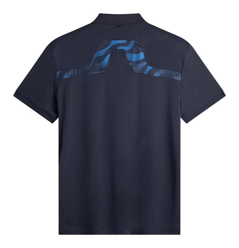 J.Lindeberg KV Print men's polo, JLNavy