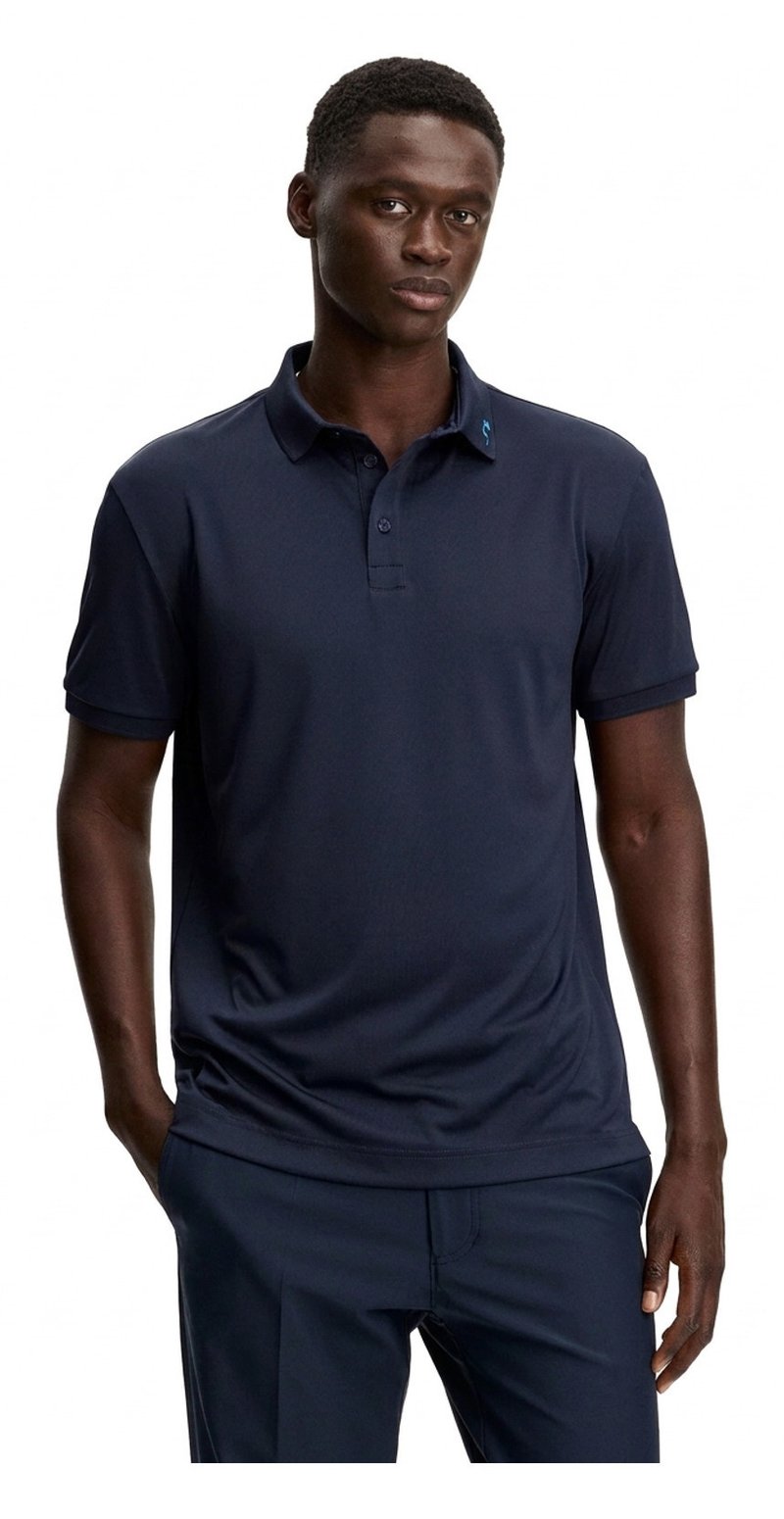 J.Lindeberg KV Print men's polo, JLNavy