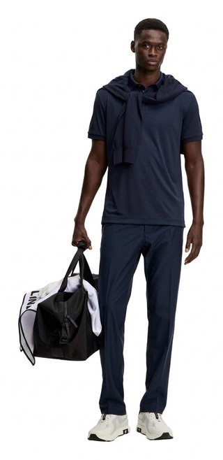 J.Lindeberg KV Print men's polo, JLNavy
