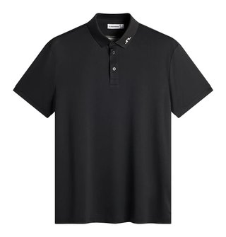 J.Lindeberg KV Print men's polo, black