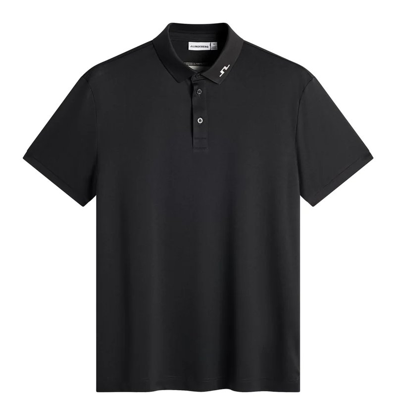J.Lindeberg KV Print men's polo, black