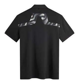 J.Lindeberg KV Print men's polo, black