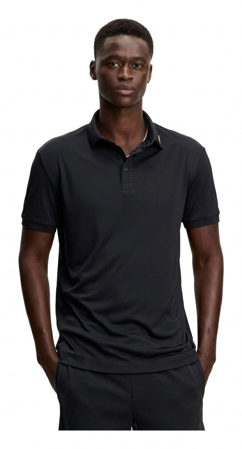 J.Lindeberg KV Print men's polo, black