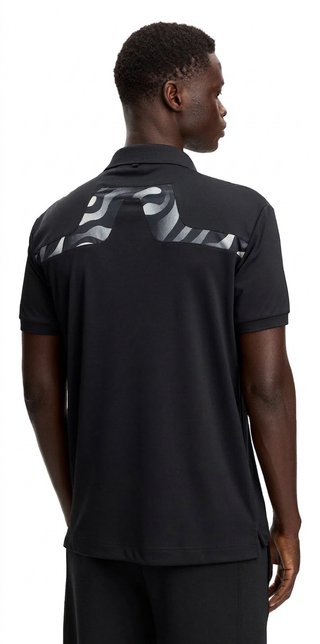 J.Lindeberg KV Print men's polo, black