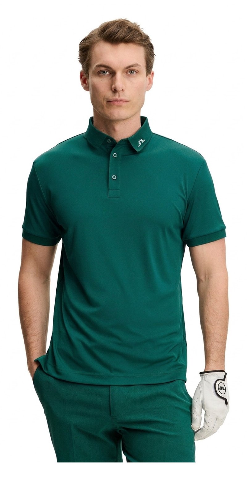 J.Lindeberg KV Print men's polo, forest biome