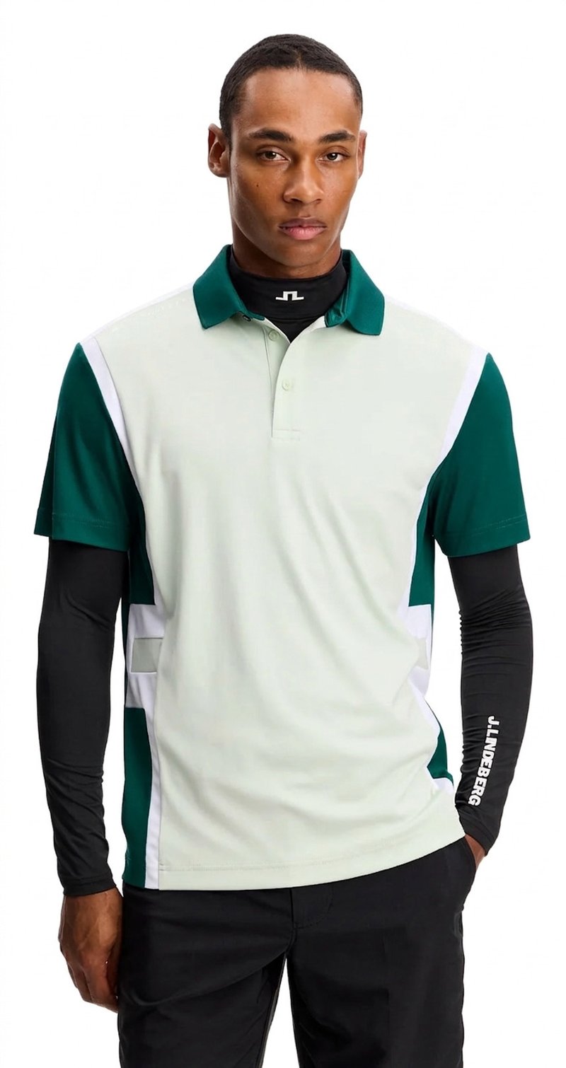 J.Lindeberg Finn men's polo, forest biome