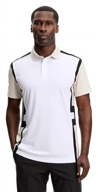 J.Lindeberg Finn men's polo, moonbeam