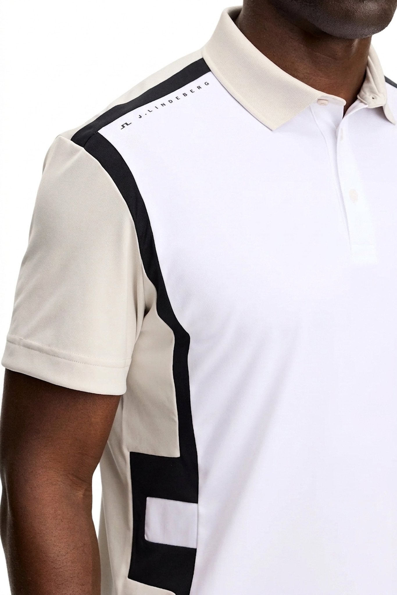 J.Lindeberg Finn men's polo, moonbeam
