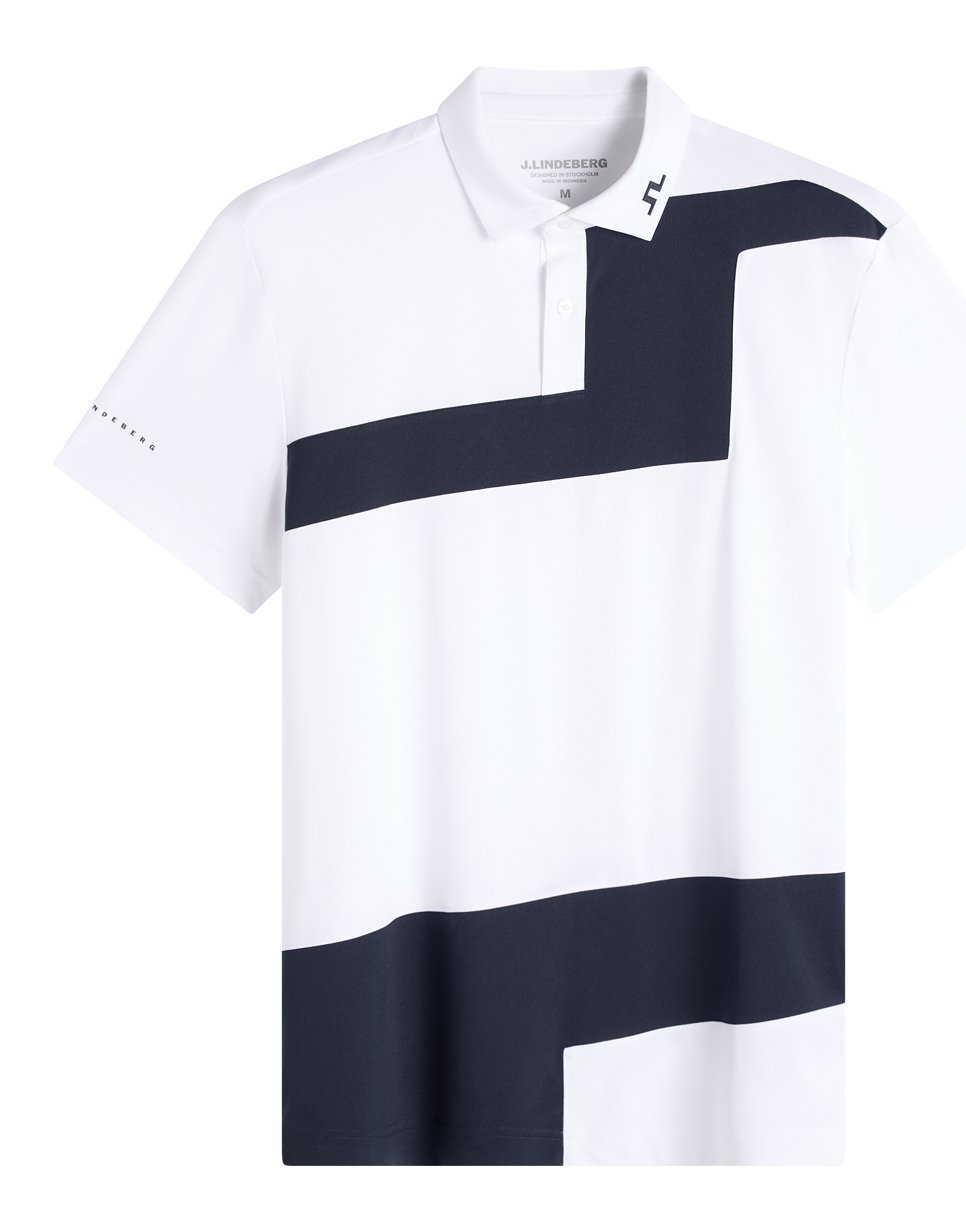 J.Lindeberg Sidd mens polo, white
