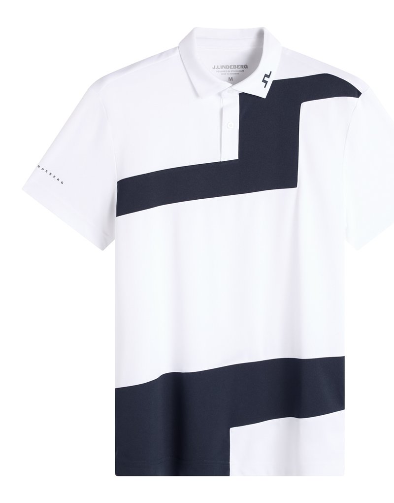 J.Lindeberg Sidd mens polo, white