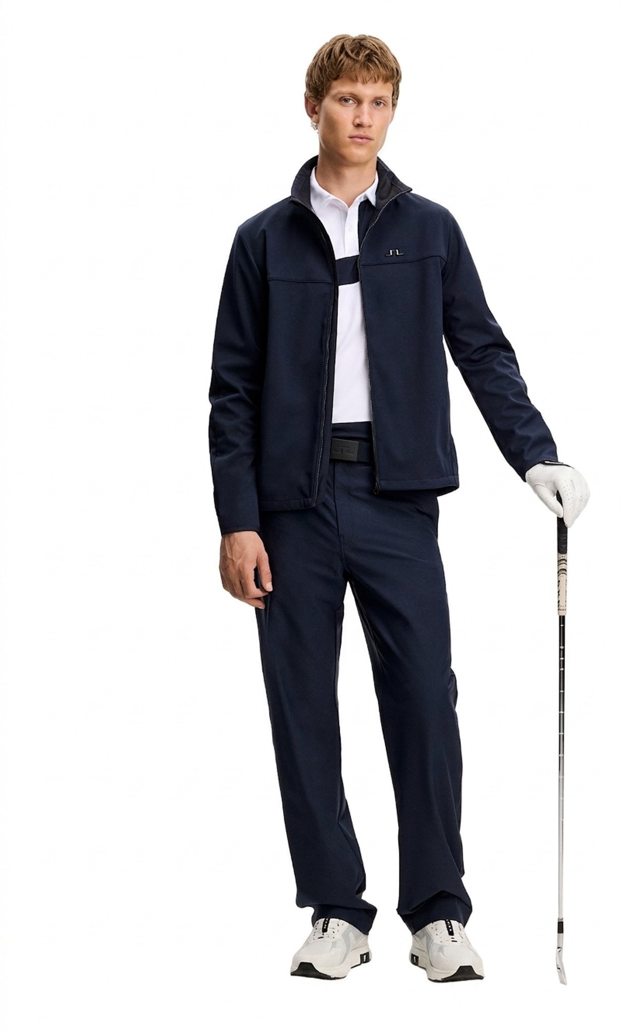 J.Lindeberg Sidd mens polo, white