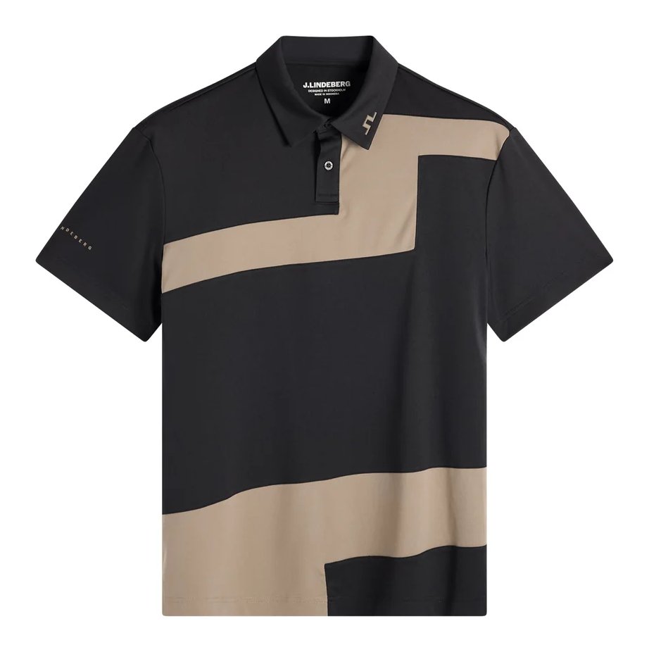 J.Lindeberg Sidd men's polo, brindle