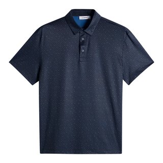 J.Lindeberg Tod Print men's polo, bias bridge micro navy set
