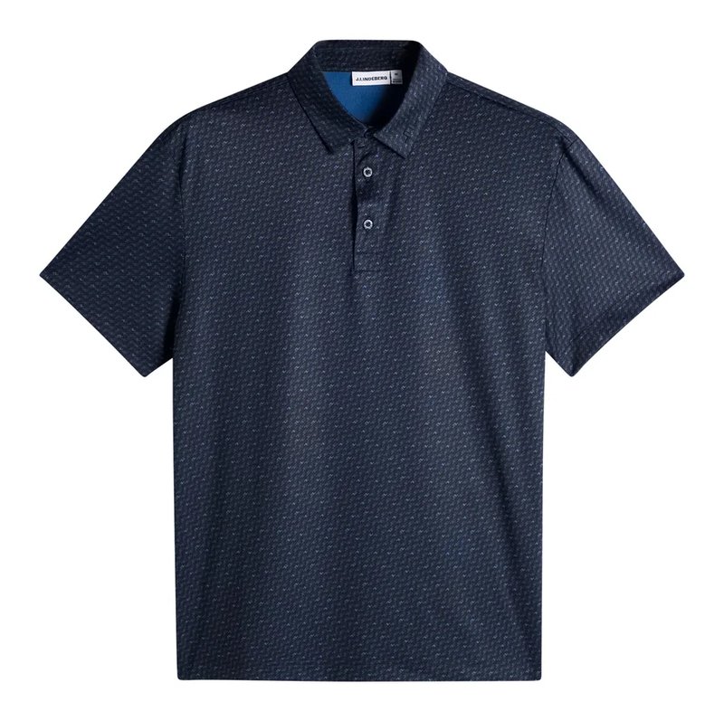 J.Lindeberg Tod Print men's polo, bias bridge micro navy set