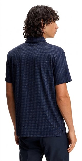 J.Lindeberg Tod Print men's polo, bias bridge micro navy set
