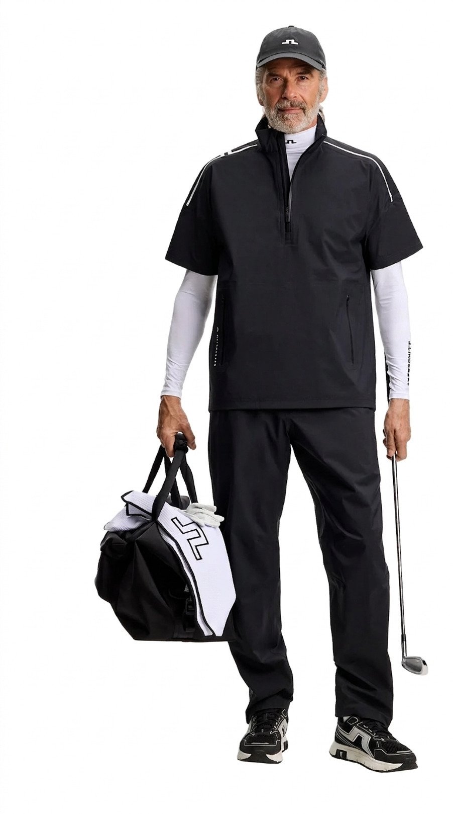 J.Lindeberg Shay Rain mens shirt, black