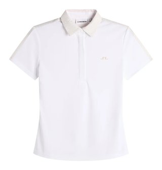 J.Lindeberg Cara Print ladies polo, white