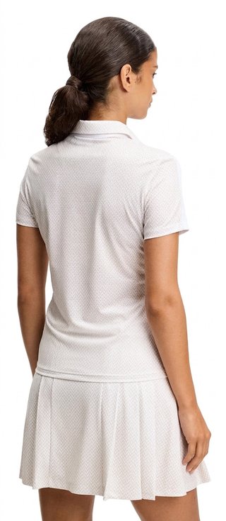 J.Lindeberg Cara Print ladies polo, white