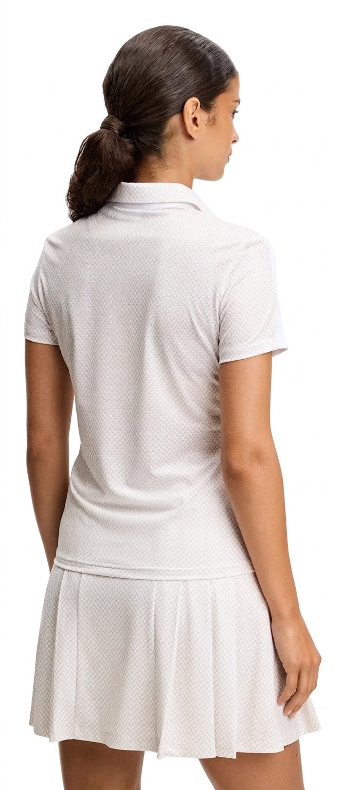 J.Lindeberg Cara Print ladies polo, white