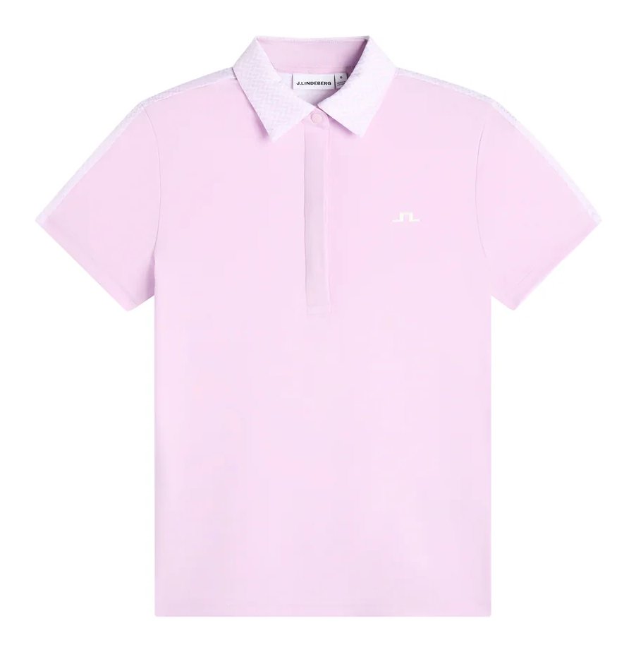 J.Lindeberg Cara Print ladies polo, orchid bouquet