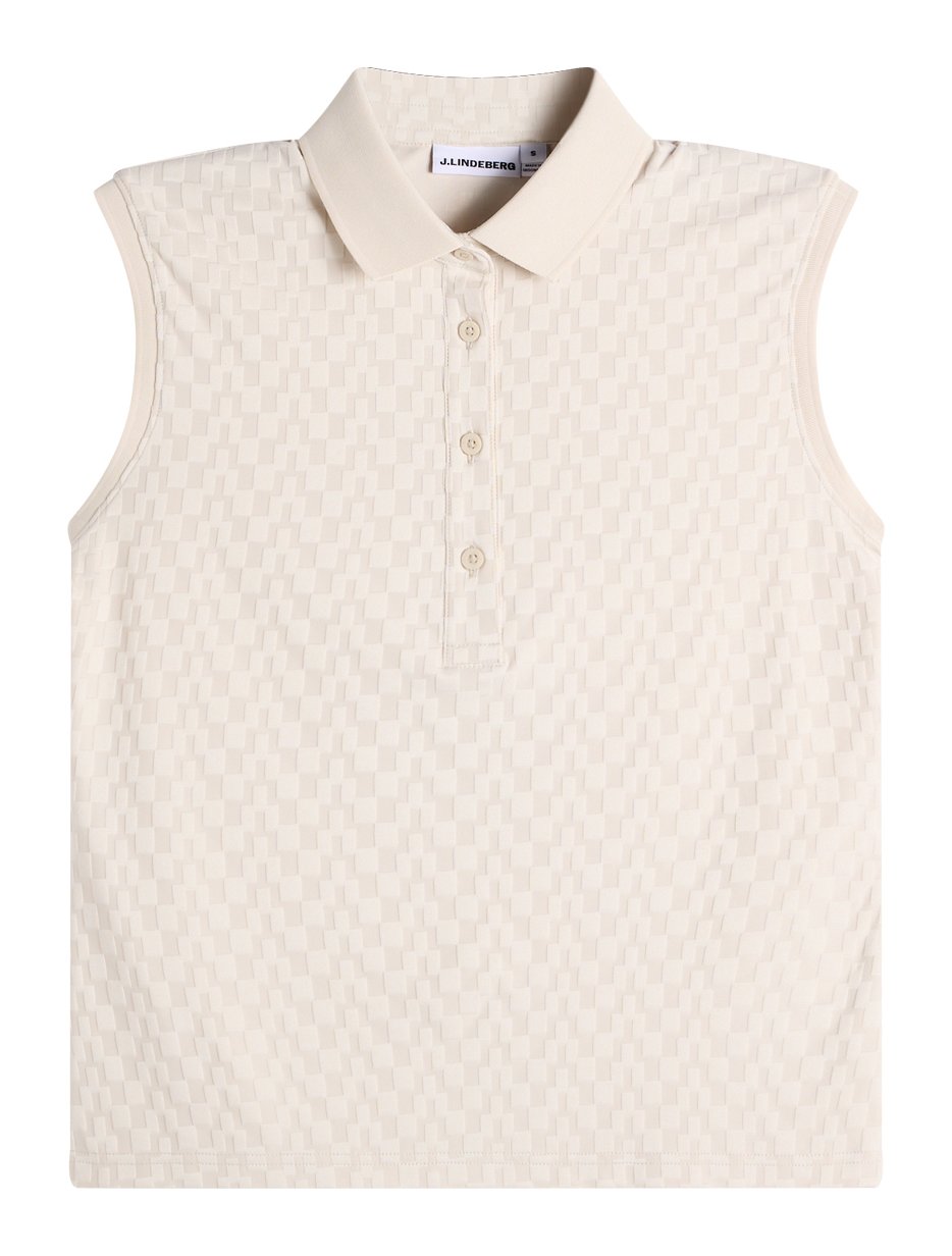 J.Lindeberg Dani sleeveless ladies polo, moonbeam