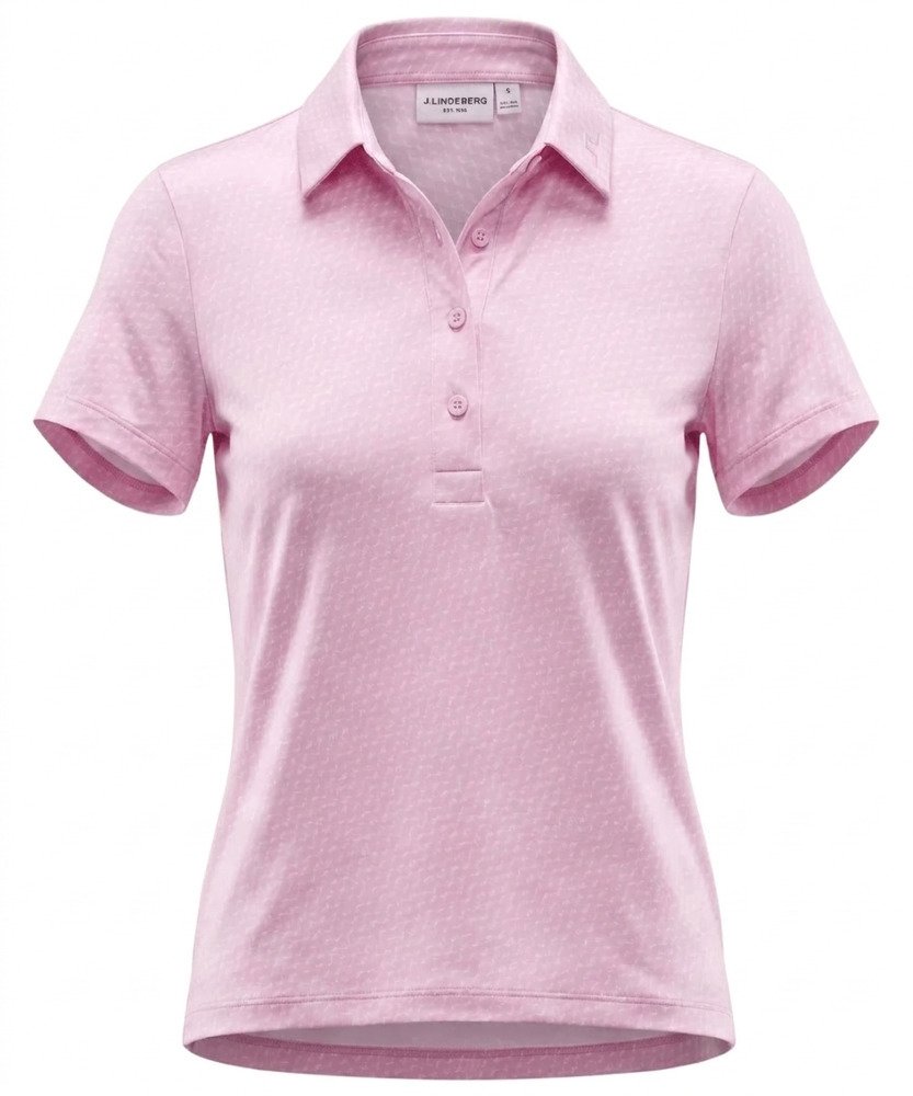 J.Lindeberg Caitlyn ladies polo, bias bridge micro orchid white