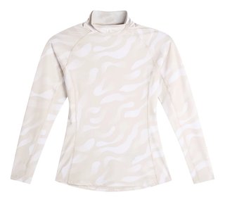 J.Lindeberg Ella Print Compression ladies top, bunker fade moonbeam white