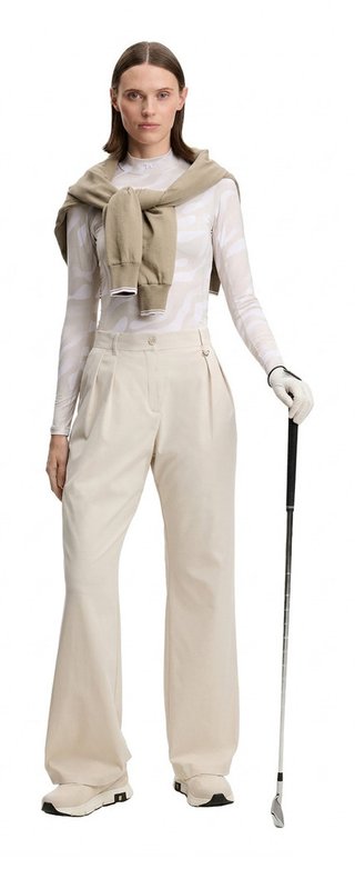 J.Lindeberg Ella Print Compression ladies top, bunker fade moonbeam white
