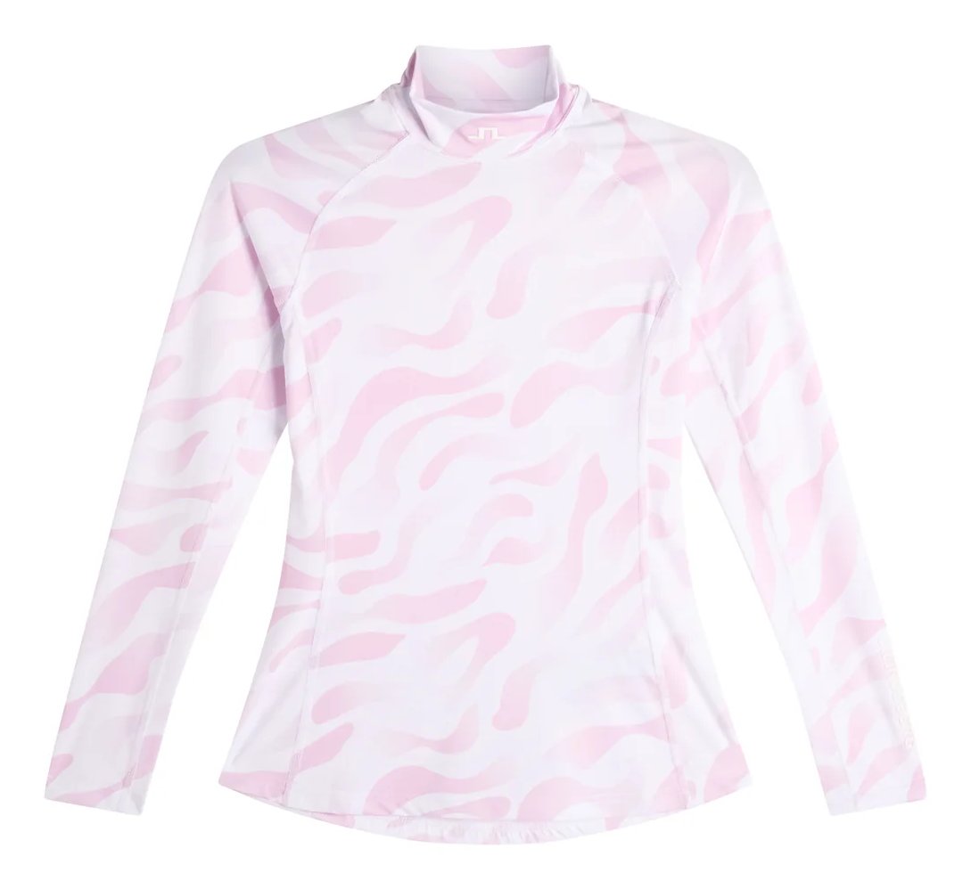 J.Lindeberg Ella Print Compression ladies top, bunker fade white orchid