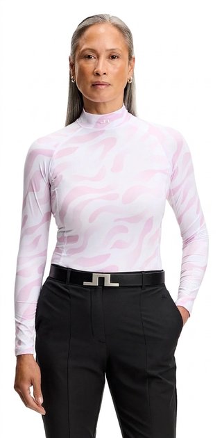 J.Lindeberg Ella Print Compression ladies top, bunker fade white orchid